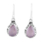 Chalcedony dangle earrings, 'Soft Pink Mist' - Teardrop Chalcedony Dangle Earrings in Pink from India thumbail