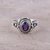 Amethyst cocktail ring, 'Traditional Romantic' - Traditional Amethyst Cocktail Ring from India (image 2) thumbail
