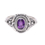 Amethyst cocktail ring, 'Traditional Romantic' - Traditional Amethyst Cocktail Ring from India thumbail