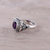 Amethyst cocktail ring, 'Traditional Romantic' - Traditional Amethyst Cocktail Ring from India (image 2b) thumbail
