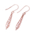 Rose gold plated sterling silver dangle earrings, 'Sword of Delhi' - Rose Gold Plated Sterling Silver Dangle Earrings from India (image 2c) thumbail