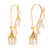 Vergoldete Kronleuchter-Ohrringe mit Zuchtperlen - Vergoldete Kronleuchter-Ohrringe mit Zuchtperlen aus Indien