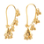 Gold plated sterling silver chandelier earrings, 'Golden Music' - 22k Gold Plated Sterling Silver Chandelier Earrings thumbail