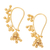 Gold plated sterling silver chandelier earrings, 'Golden Music' - 22k Gold Plated Sterling Silver Chandelier Earrings (image 2c) thumbail