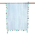 Linen shawl, 'Bay of Bengal' - Lightweight Striped Linen Shawl in Blue from India