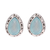 Chalcedony stud earrings, 'Sky Mist' - Sky Blue Chalcedony Teardrop Stud Earrings from India