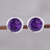 Amethyst stud earrings, 'Spark of Life' - Faceted Amethyst Stud Earrings from India thumbail