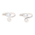 Cultured pearl toe rings, 'Glowing Flair' - Cultured Pearl Toe Rings Crafted in India thumbail