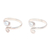 Cultured pearl toe rings, 'Glowing Flair' - Cultured Pearl Toe Rings Crafted in India (image 2e) thumbail