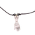 Bone pendant necklace, 'Iconic Hamsa' - Handcrafted Hamsa Pendant Necklace Made from Buffalo Bone