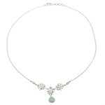 Peridot and serpentine pendant necklace, 'Evening Delight' - Sterling Silver Peridot and Serpentine Pendant Necklace