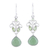 Peridot and serpentine dangle earrings, 'Evening Delight' - Sterling Silver Peridot and Serpentine Dangle Earrings