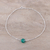 Onyx pendant anklet, 'Sleek Wheel' - Green Onyx Pendant Anklet from India (image 2) thumbail