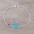 Chalcedony and amethyst pendant bracelet, 'Crystal Shimmer' - Sterling Silver Chalcedony and Amethyst Pendant Bracelet (image 2) thumbail