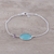Chalcedony and amethyst pendant bracelet, 'Crystal Shimmer' - Sterling Silver Chalcedony and Amethyst Pendant Bracelet (image 2b) thumbail