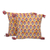 Cotton cushion covers, 'Floral Oasis in Ochre' (pair) - Floral Ochre Cotton Cushion Covers (Pair) from India