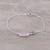 Rose quartz and aventurine pendant bracelet, 'Crystal Shimmer' - Sterling Silver Rose Quartz and Aventurine Pendant Bracelet (image 2b) thumbail