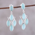 Chalcedony chandelier earrings, 'Aqua Marquise' - Aqua Chalcedony Chandelier Earrings from India (image 2) thumbail