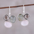 Multi-gemstone dangle earrings, 'Enchanting Trinity' - Multi-Gemstone Sterling Silver Dangle Earrings from India (image 2) thumbail