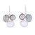 Multi-gemstone dangle earrings, 'Enchanting Trinity' - Multi-Gemstone Sterling Silver Dangle Earrings from India thumbail