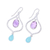Amethyst and chalcedony dangle earrings, 'Divine Duo' - Amethyst and Chalcedony Dangle Earrings from India (image 2c) thumbail