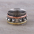 Copper and brass accented sterling silver spinner ring, 'Classic Bloom' - Handcrafted Sterling Silver Spinner Ring from India (image 2b) thumbail