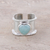 Amazonite wrap ring, 'Romance Beckons' - Heart-Shaped Amazonite and Sterling Silver Wrap Ring India