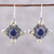 Lapis lazuli and citrine dangle earrings, 'Eternal Delight' - Lapis Lazuli and Citrine Dangle Earrings from India