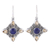 Lapis lazuli and citrine dangle earrings, 'Eternal Delight' - Lapis Lazuli and Citrine Dangle Earrings from India