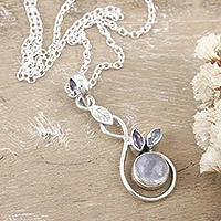 Multi-gemstone pendant necklace, 'Spring Beauty'