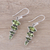 Peridot dangle earrings, 'Falling Stars' - Green Peridot and Sterling Silver Descending Dangle Earrings