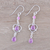 Amethyst-Ohrhänger - Ohrhänger aus Sterlingsilber und violettem Amethyst
