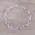Amethyst link bracelet, 'Teardrop Tendrils' - Sterling Silver and Purple Faceted Amethyst Link Bracelet thumbail