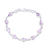Amethyst link bracelet, 'Teardrop Tendrils' - Sterling Silver and Purple Faceted Amethyst Link Bracelet