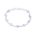 Amethyst link bracelet, 'Teardrop Tendrils' - Sterling Silver and Purple Faceted Amethyst Link Bracelet (image 2c) thumbail