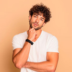 Men's leather wristband bracelet, 'Dark Style' - Handcrafted Men's Black Leather Edgy Wristband Bracelet