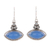 Blaue Topas- und Chalcedon-Ohrhänger - Ohrhänger aus Sterlingsilber mit Blautopas und Chalcedon