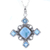 Larimar and blue topaz pendant necklace, 'Dazzling Sky' - Larimar and Faceted Blue Topaz Pendant Necklace from India