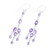 Amethyst-Kronleuchter-Ohrringe - Kronleuchter-Ohrringe aus Sterlingsilber und violettem Amethyst