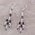 Smoky quartz chandelier earrings, 'Leafy Adornment' - Sterling Silver and Smoky Quartz Chandelier Earrings