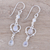 Rainbow moonstone dangle earrings, 'Iridescent Rain' - Sterling Silver and Rainbow Moonstone Dangle Earrings