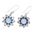 Blue topaz and chalcedony dangle earrings, 'Sky Glory' - Blue Topaz and Chalcedony Dangle Earrings from India