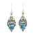 Citrine dangle earrings, 'Mythic Ocean' - Citrine and Composite Turquoise Dangle Earrings from India