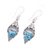 Citrine dangle earrings, 'Mythic Ocean' - Citrine and Composite Turquoise Dangle Earrings from India