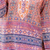 Embroidery trim tunic, 'Palace Intrigue' - Embroidery Trim Tunic in Pumpkin and Blush from India