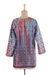 Embroidered tunic, 'Fashionable Intricacy' - Artisan-Embroidered Tunic from India (image 2b) thumbail