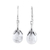 Howlite dangle earrings, 'Elegant Fruits' - Howlite and Sterling Silver Dangle Earrings from India