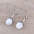 Howlite dangle earrings, 'Elegant Fruits' - Howlite and Sterling Silver Dangle Earrings from India