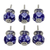 Ceramic knobs, 'Blue Majesty' (set of 6) - Set of 6 Handpainted Ceramic Knobs with Floral Motifs (image 2c) thumbail
