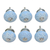 Ceramic knobs, 'Skyflower' (set of 6) - Sky Blue Floral Ceramic Drawer Pulls (Set of 6) (image 2c) thumbail